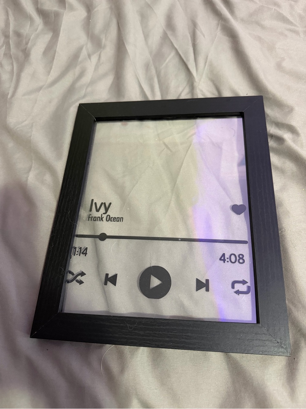 Black Digital Music Frame - Portable Audio Display